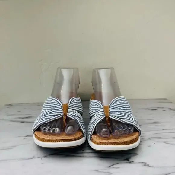 Clark’s Eliza Shore Slide Blue Sandals Women’s Size 7 - Picture 2 of 11